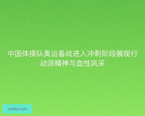 中国体操队奥运备战进入冲刺阶段展现行动派精神与血性风采 中国体操队奥运备战进入冲刺阶段展现行动派精神与血性风采